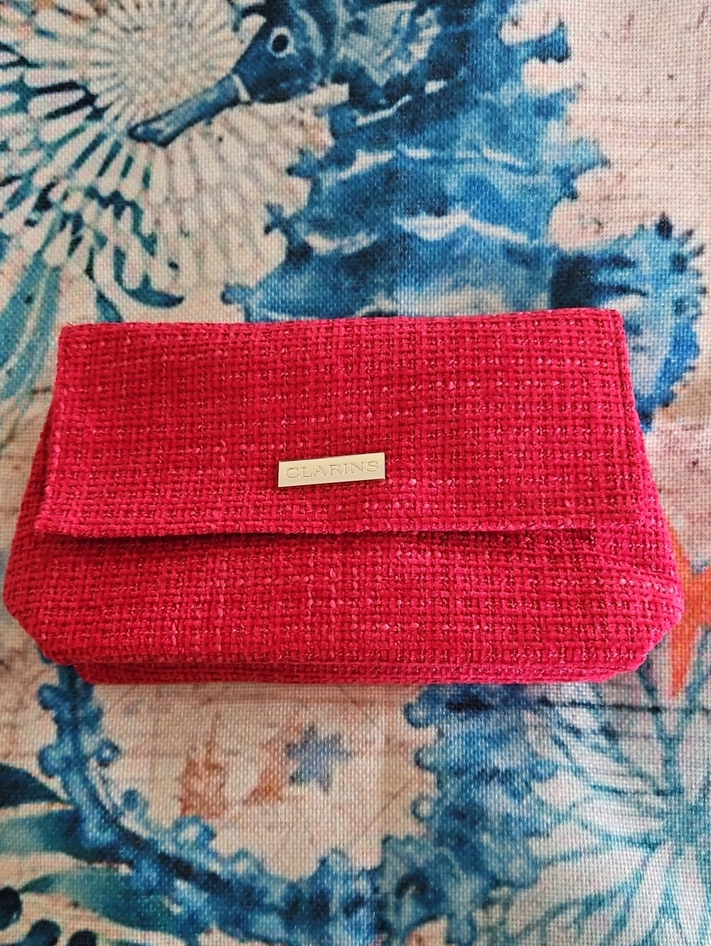Clarins Skincare With Tweed Cosmetic Bag